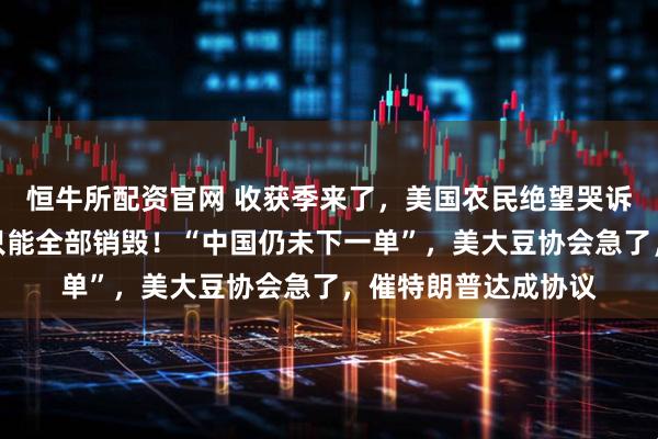 恒牛所配资官网 收获季来了，美国农民绝望哭诉：中国不买了，我只能全部销毁！“中国仍未下一单”，美大豆协会急了，催特朗普达成协议